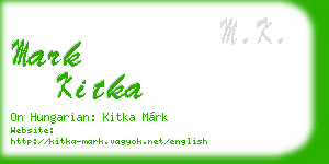 mark kitka business card